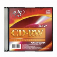 (VSCDRWSL01) Диск CD-RW VS 700 Mb, 12x, Slim Case (1), (1/200) (20199)