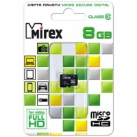 (13612-MC10SD08) Флеш карта microSD 8GB Mirex microSDHC Class 10