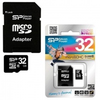 (SP032GBSTH010V10SP) Флеш карта microSD 32GB Silicon Power microSDHC Class 10 (SD адаптер)
