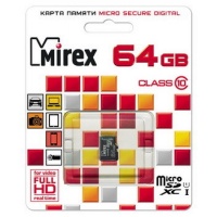 (13612-MC10SD64) Флеш карта microSD 64GB Mirex microSDXC Class 10 UHS-I