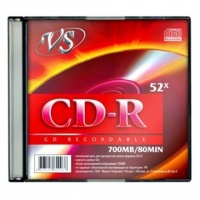 (VSCDRSL501) Диск CD-R VS 700 Mb, 52x, Slim Case (5), (5/20