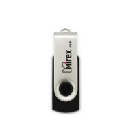 (13600-FMURUS64) Флеш накопитель 64GB Mirex Swivel, USB 2.0, Черный