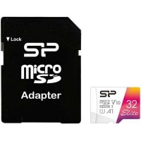 (SP032GBSTHBV1V20SP) Флеш карта microSD 32GB Silicon Power Elite A1 microSDHC Class 10 UHS-I U1 100 