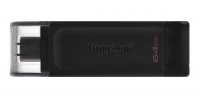 (DT70/128GB) Флеш накопитель 128GB Kingston DataTraveler 70, USB 3.0, Черная Type-C