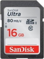 (SDSDUNC-016G-GN6IN) Флеш карта SD 16GB SanDisk SDHC Class 10 UHS-I Ultra 80MB/s